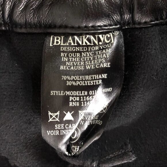 Blank NYC No Guidance Faux Leather Drawstring Ankle Jogger Pants, Size 28 - Picture 14 of 14